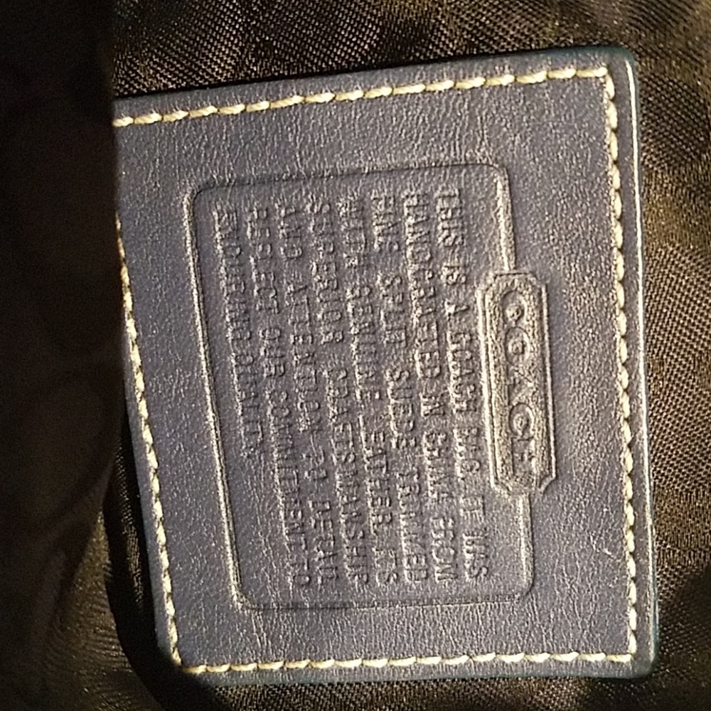 Coach Grey/Blue Suede Small Bag - Picture 4 of 6
